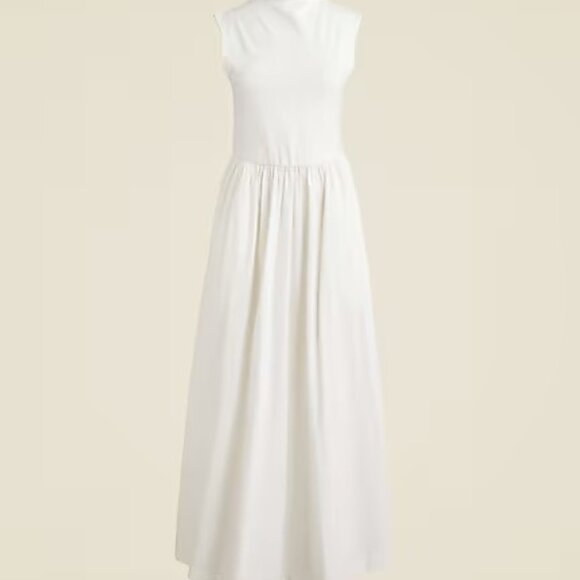 NWT J. Crew Cream Midi DressXXL - Picture 1 of 4